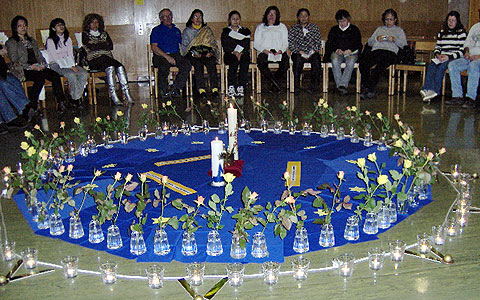 Lichter-Rosenkranz bei der Tagung der Pilgernden Gottesmutter in der Schweiz